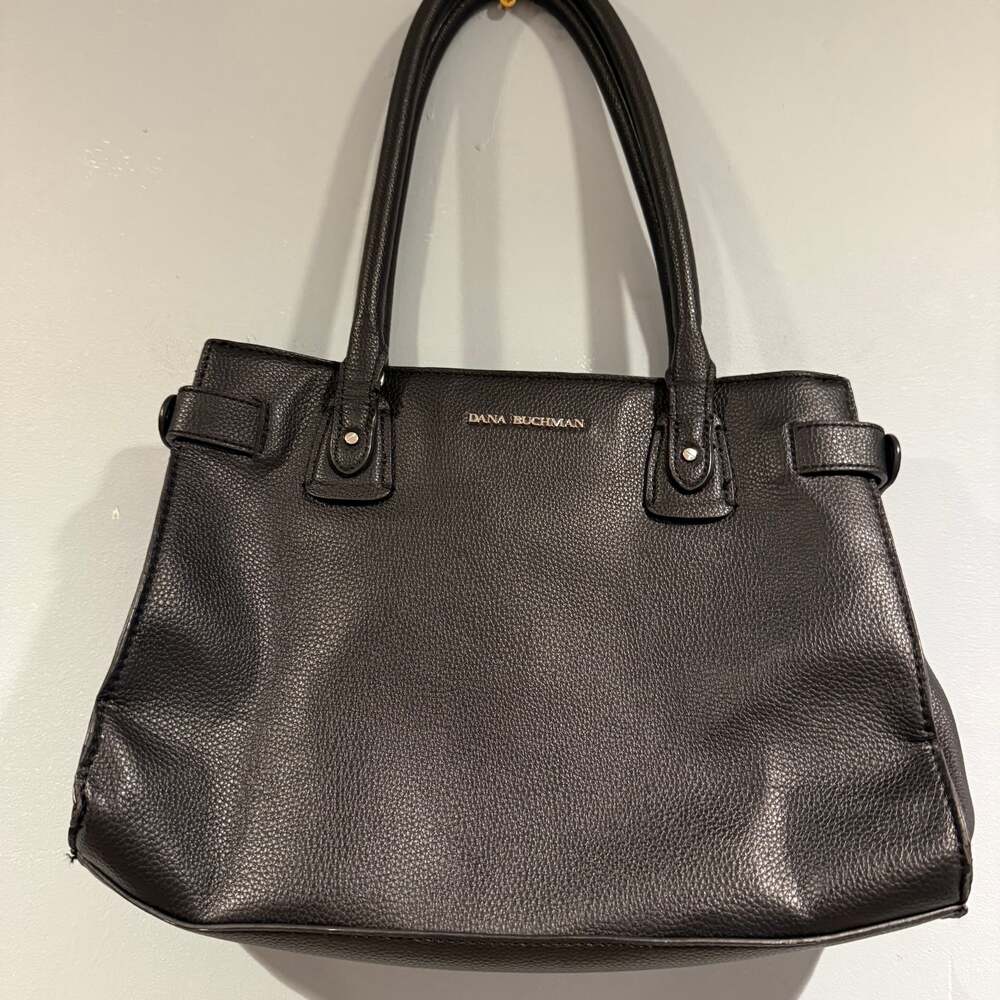 Dana Buchman Black Pebbled Tote Shoulder Bag
